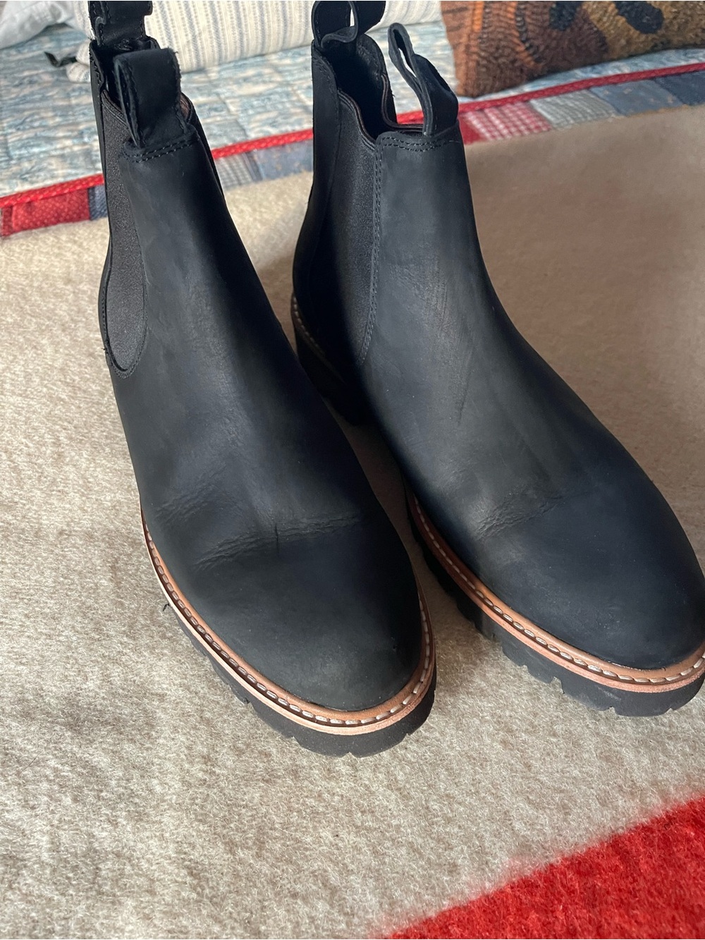 Nisolo Black Go-To Lug Boots